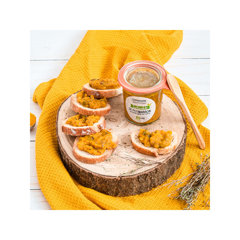 Tartinable de potimarron au lard fumé et curry BIO 100G